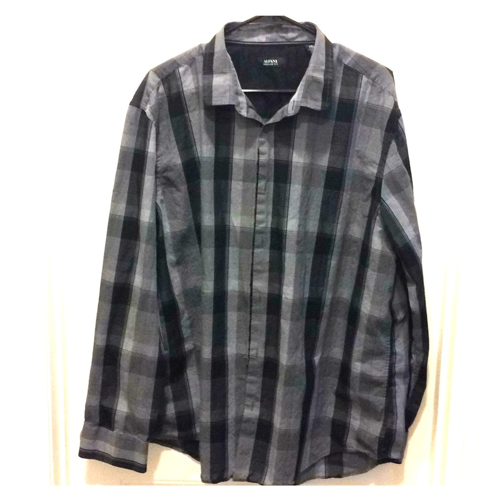 Alfani blk/gry Business/casual button down shirt.
